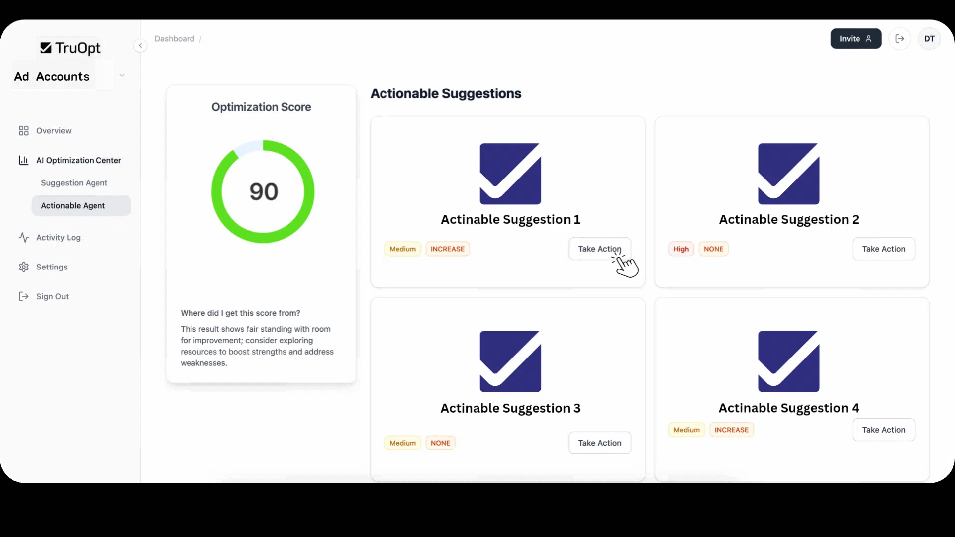 TruOpt.ai Dashboard Preview